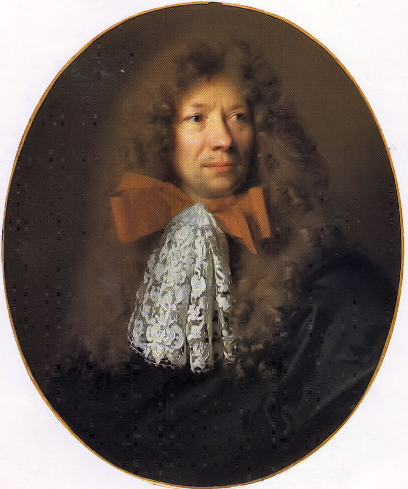 Portrait of the painter Adam Frans van der Meulen, vintage artwork by Nicolas de Largillière, 12x8" (A4) Poster