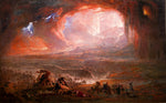 The Destruction of Pompeii and Herculaneum, vintage artwork by John Martin, 12x8" (A4) Poster