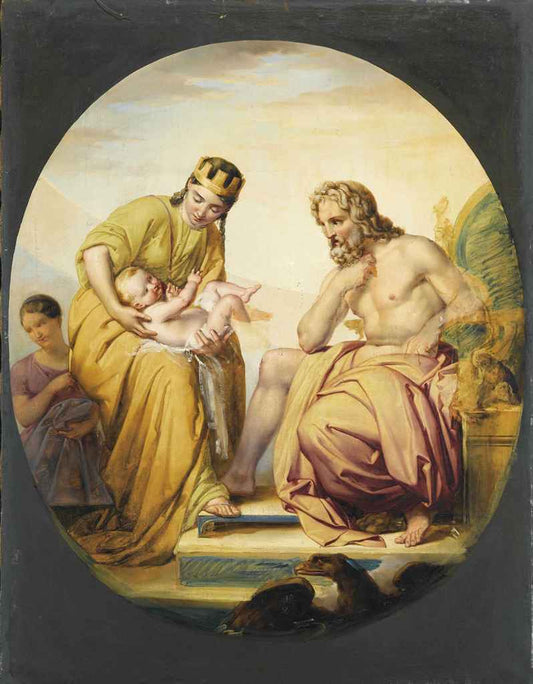 The Birth of Bacchus, vintage artwork by Francesco Podesti, A3 (16x12") Poster Print