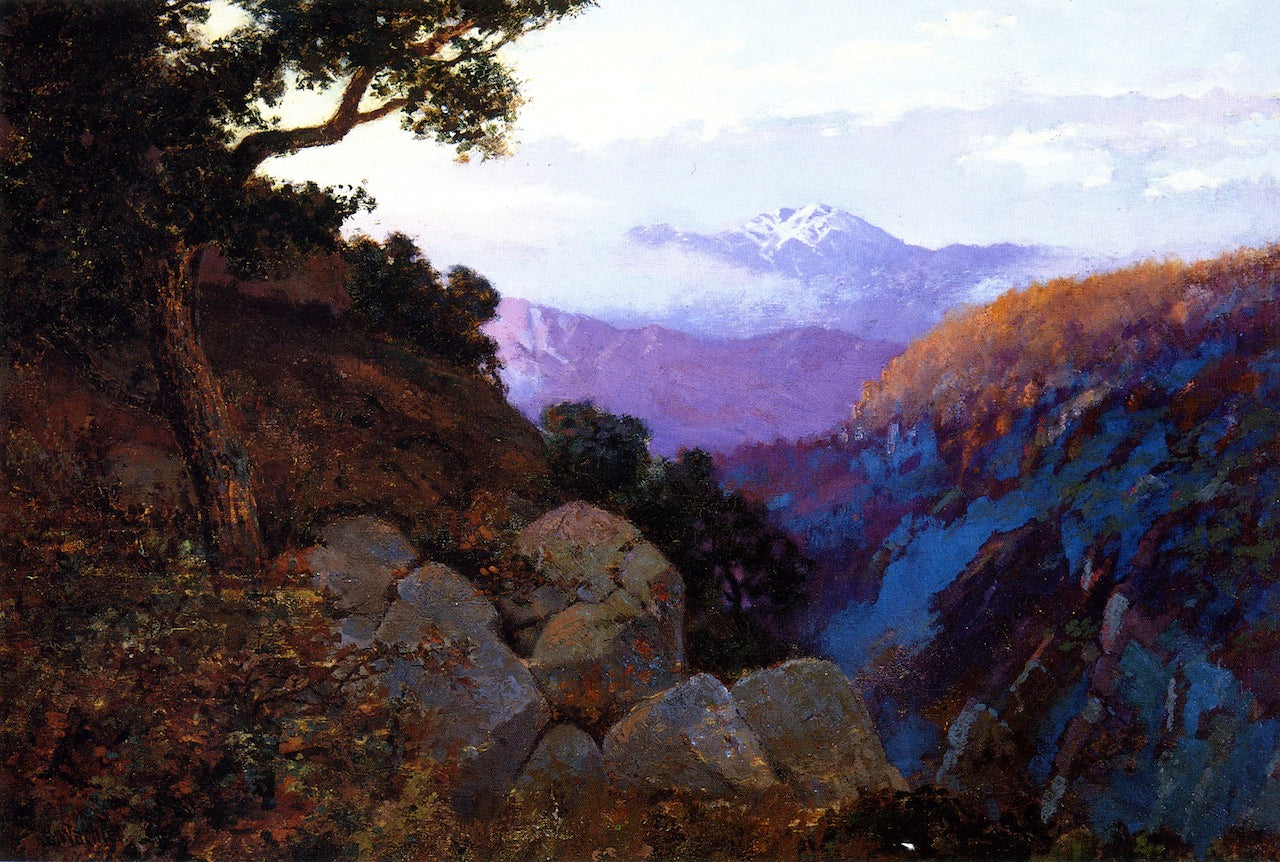 In the Shadow of the Cliffs of San Juan, vintage artwork by Elmer Wachtel, 12x8" (A4) Poster