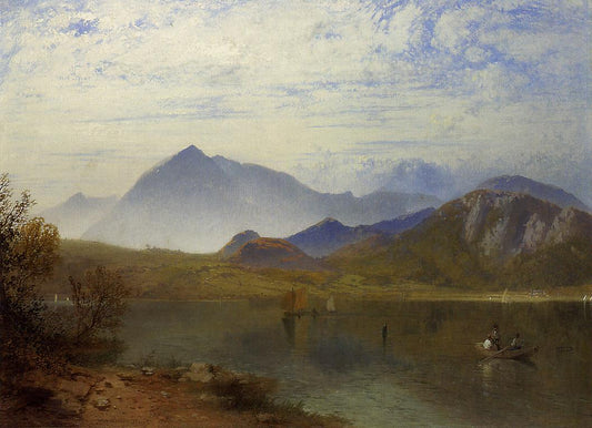 Coniston Water, Lake District, vintage artwork by James Baker Pyne, A3 (16x12") Poster Print
