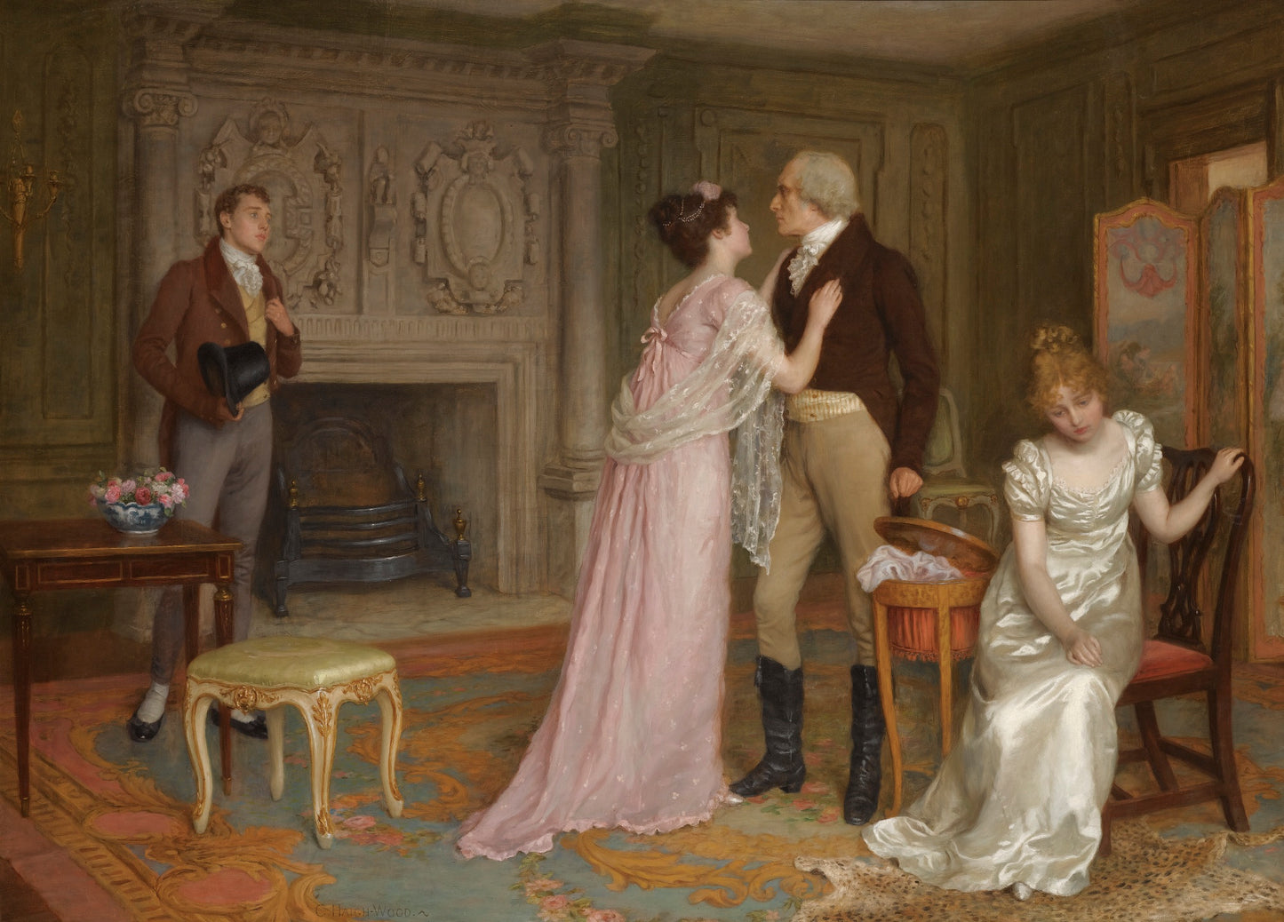 Love Will Triumph, vintage artwork by Charles Haigh Wood, 12x8" (A4) Poster