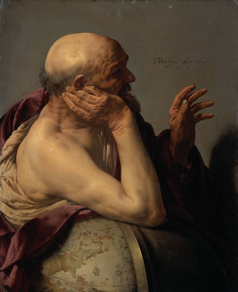 Heraclitus, vintage artwork by Hendrick Terbrugghen, 12x8" (A4) Poster