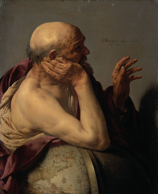 Heraclitus, vintage artwork by Hendrick Terbrugghen, 12x8" (A4) Poster