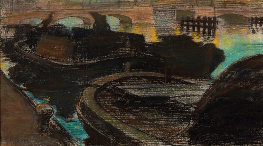 Bridge over the Amstel, vintage artwork by Leo Gestel, 12x8" (A4) Poster