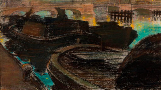 Bridge over the Amstel, vintage artwork by Leo Gestel, 12x8" (A4) Poster