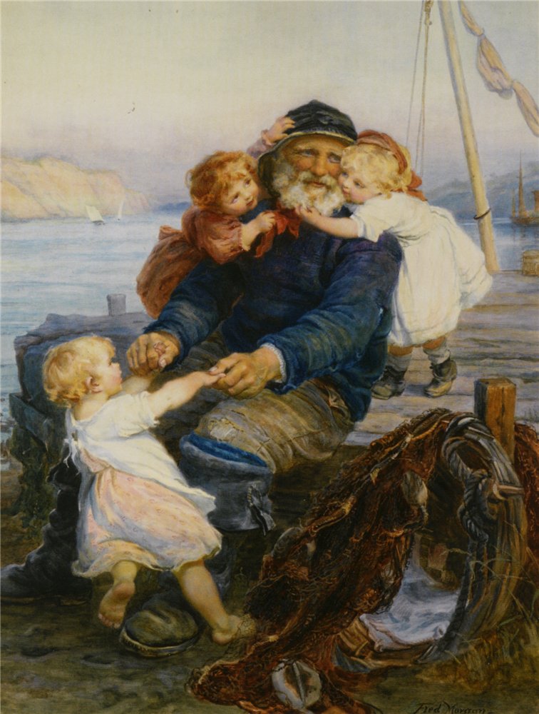 Which One Do You Love Best, vintage artwork by Frederick Morgan, 12x8" (A4) Poster