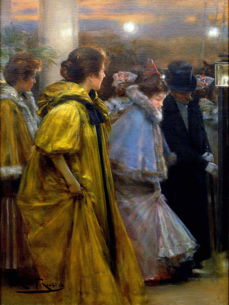 Sortida del Liceu, vintage artwork by Roman Ribera Cirera, 12x8" (A4) Poster