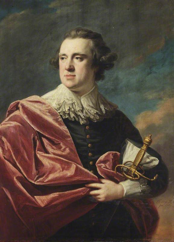 Sir Edward Astley, vintage artwork by Francis Cotes, R.A., 12x8" (A4) Poster