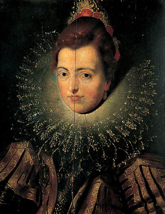 Infantata Isabella Clara Eugenia of Spain, Archduchess of Austria, vintage artwork by Frans Pourbus the Younger, 12x8" (A4) Poster