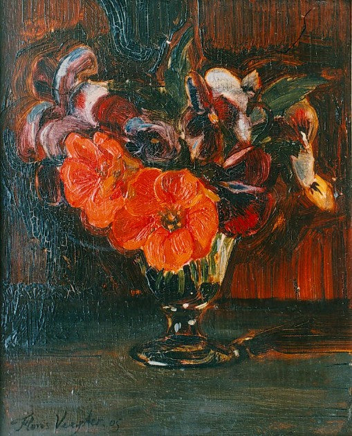 Flowers In A Glass Vase by Floris Verster,A3(16x12")Poster