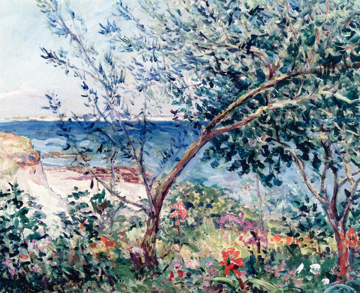 Garden by the Sea, Kerhostin, Morbihan by Maxime Maufra,A3(16x12")Poster