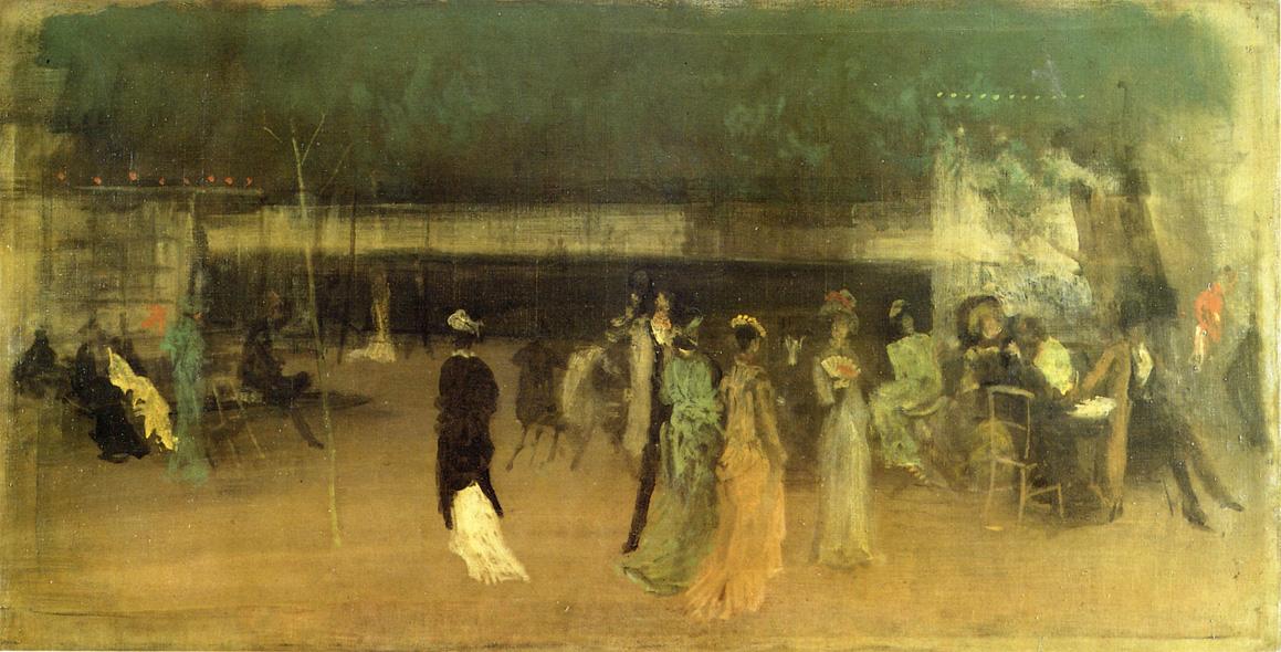 Cremorne Gardens, No. 2, vintage artwork by James Abbott McNeill Whistler, 12x8" (A4) Poster