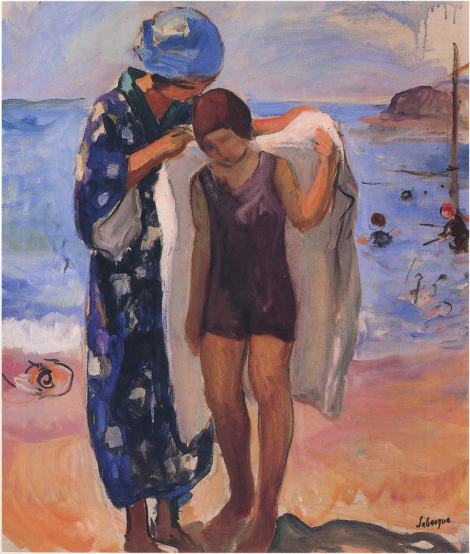 By the Beach by Henri Lebasque,A3(16x12")Poster