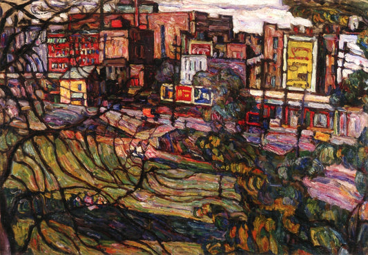 Eagle Avenue, Bronx, vintage artwork by Abraham A. Manievich, 12x8" (A4) Poster