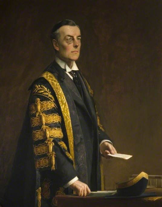 The Right Honourable Joseph Chamberlain, vintage artwork by Attributed to Harrington Mann, 12x8" (A4) Poster