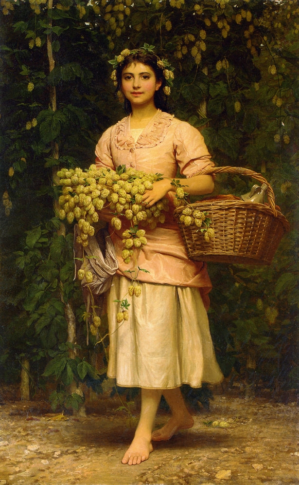 The Hop Picker, vintage artwork by Charles Edward Perugini, 12x8" (A4) Poster