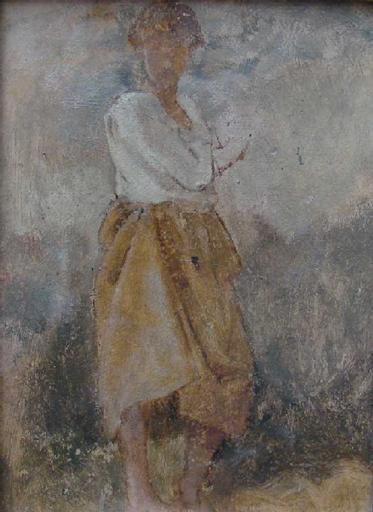 Fillette de Capri (Young Girl from Capri), vintage artwork by Jean-Jacques Henner, 12x8" (A4) Poster