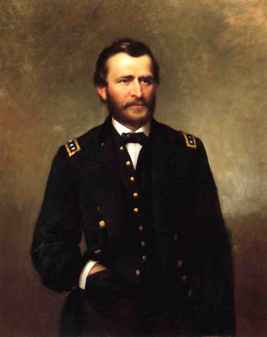 Portrait of General Ulysses S. Grant, vintage artwork by George Cochran Lambdin, 12x8" (A4) Poster
