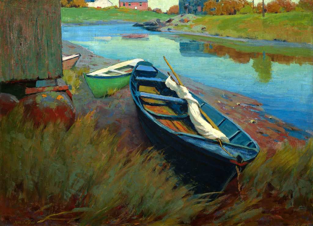 Boats at Rest by Arthur Wesley Dow,A3(16x12")Poster