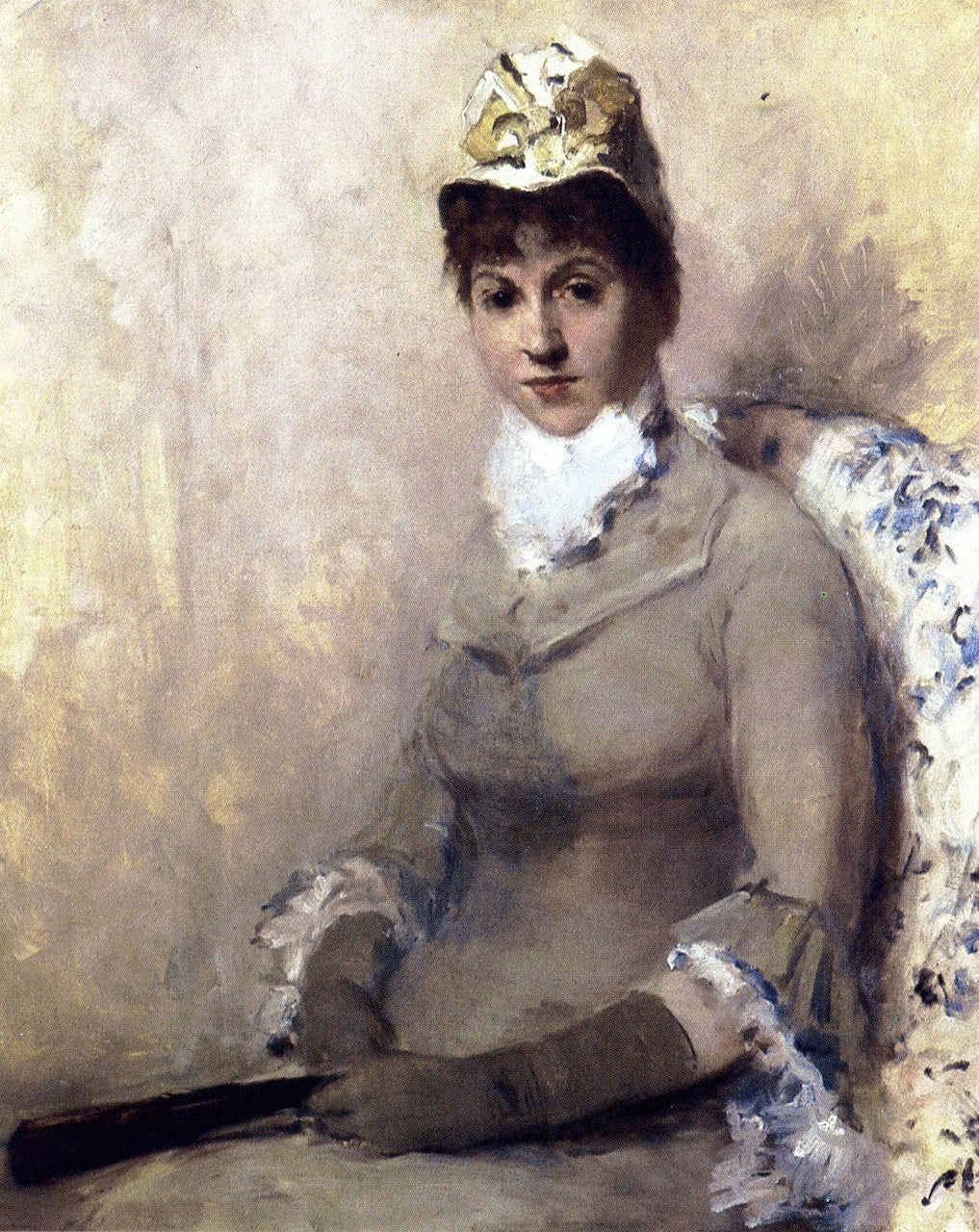 The Actress: Linda Dietz Carlton, vintage artwork by William Merritt Chase, 12x8" (A4) Poster