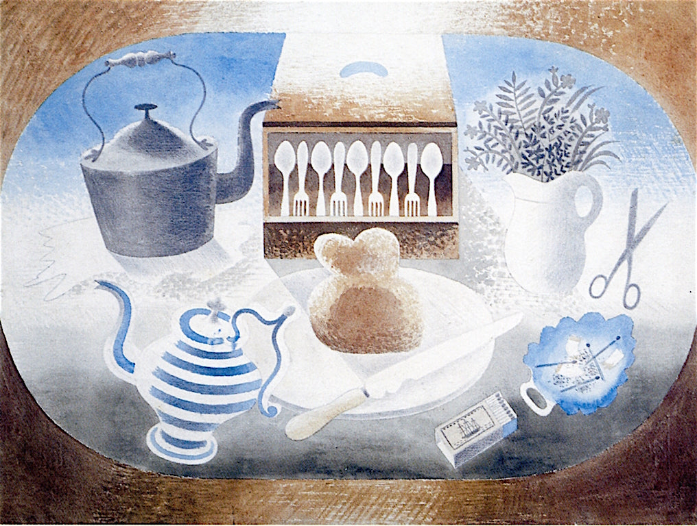 Design for Dunbar Hay Emproidery, vintage artwork by Eric Ravilious, 12x8" (A4) Poster