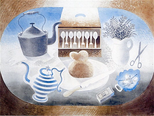 Design for Dunbar Hay Emproidery, vintage artwork by Eric Ravilious, 12x8" (A4) Poster