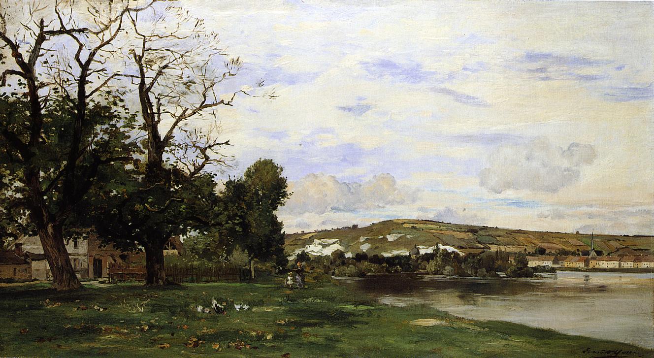 View of Andelys, vintage artwork by Edmond Yon, 12x8" (A4) Poster
