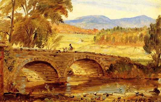The Stone Bridge, vintage artwork by William Sidney Mount, A3 (16x12") Poster Print