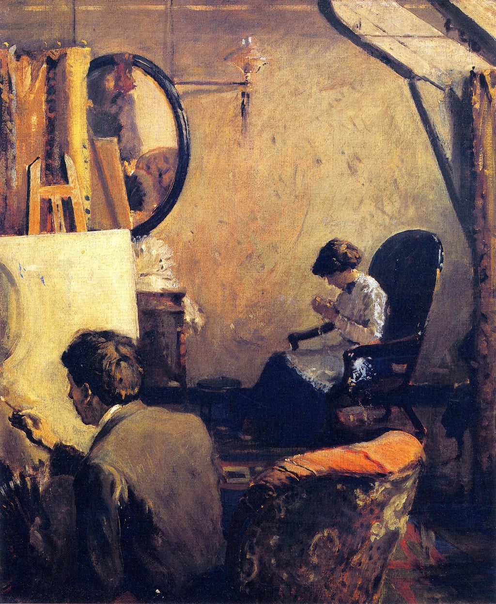 nberg in His Studio in Copley Hall by Arthur Clifton Goodwin,A3(16x12")Poster