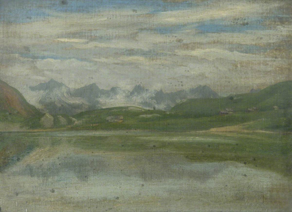 Lago Tom, Piora, Val Leventina, vintage artwork by Samuel Butler, 12x8" (A4) Poster