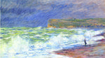 The Beach at Fecamp, vintage artwork by Claude Monet, 12x8" (A4) Poster