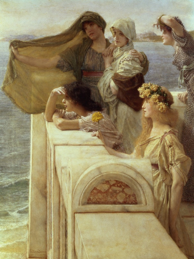 At Aphrodite's Cradle, vintage artwork by Sir Lawrence Alma-Tadema, 12x8" (A4) Poster