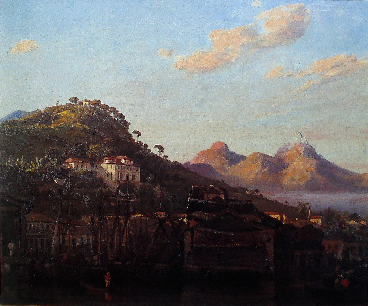 View of Gamboa in Rio de Janeiro, vintage artwork by Louis Buvelot, A3 (16x12") Poster Print