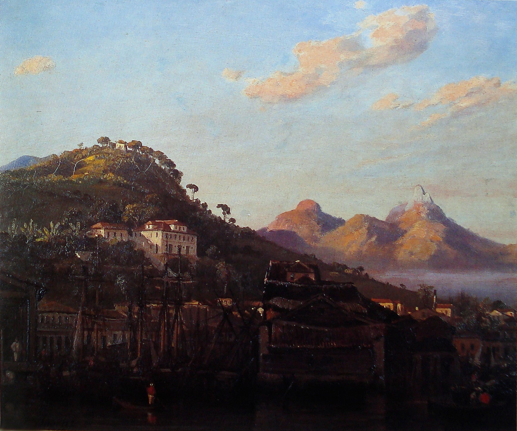 View of Gamboa in Rio de Janeiro, vintage artwork by Louis Buvelot, A3 (16x12") Poster Print