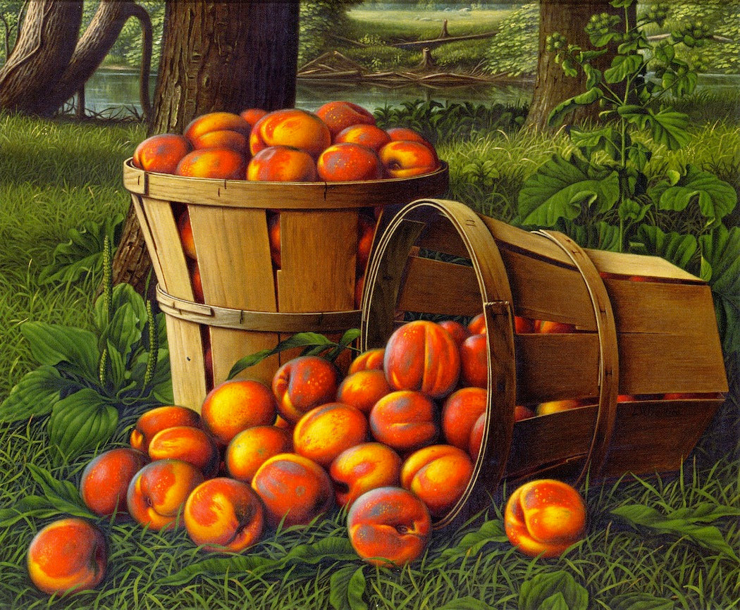 Baskets of Peaches by Levi Wells Prentice,A3(16x12")Poster
