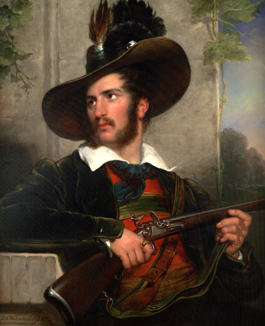 Styrian Hunter, vintage artwork by Jan Adam Kruseman, A3 (16x12") Poster Print