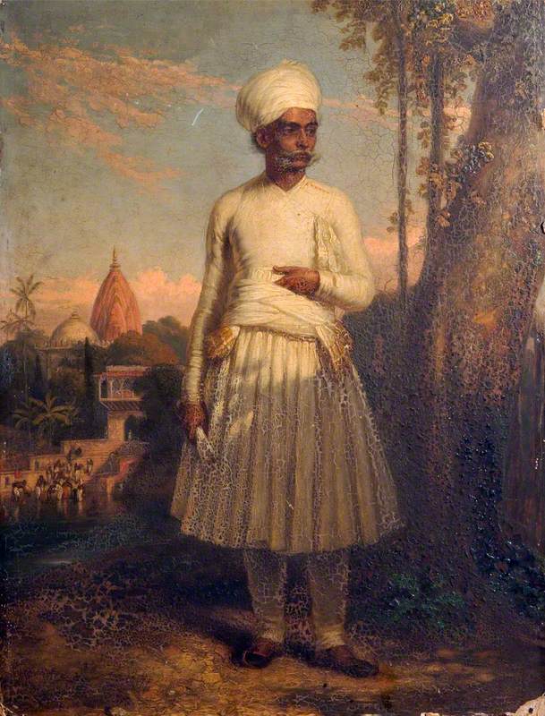 Samuldass Dessaye of Neriad in Guzerat, vintage artwork by Charles Landseer, A3 (16x12") Poster Print