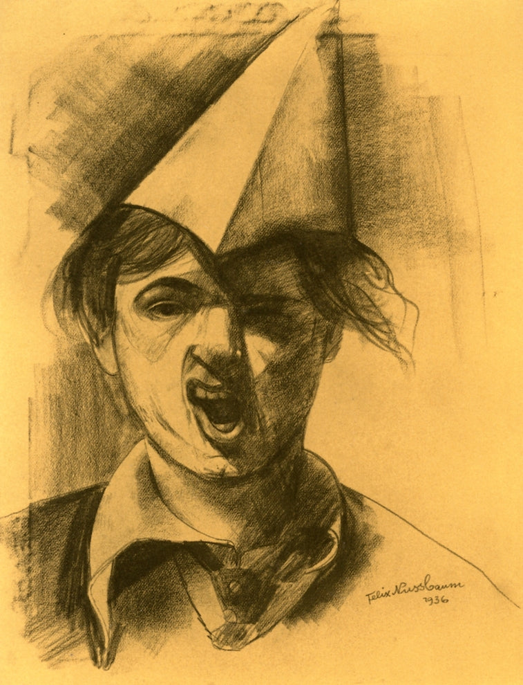 Self Portrait as Grimace by Felix Nussbaum,16x12(A3) Poster