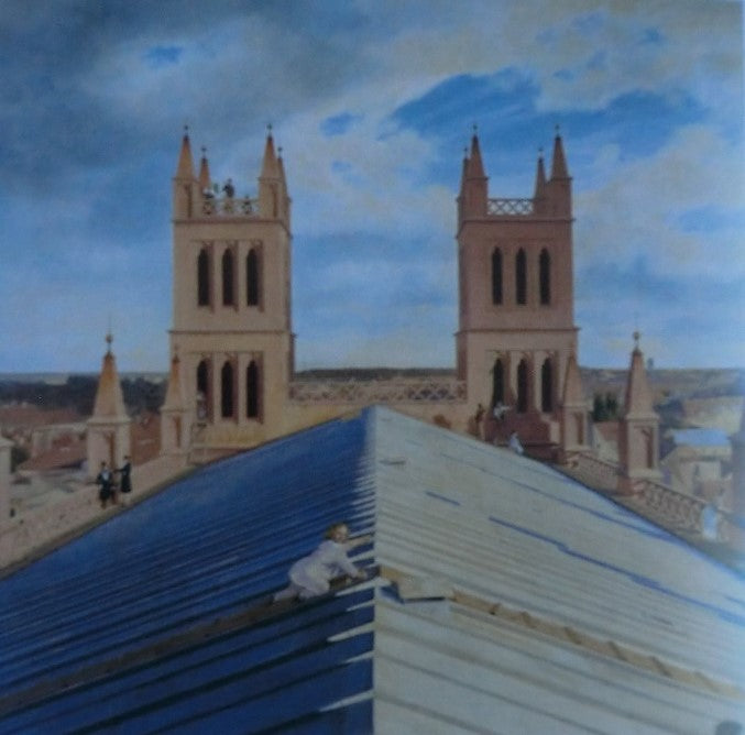 From the Roof of the Church of Friedrichswerder, vintage artwork by Eduard Gaertner, A3 (16x12