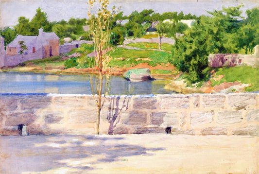 Coast Village, vintage artwork by Edward Henry Potthast, 12x8" (A4) Poster