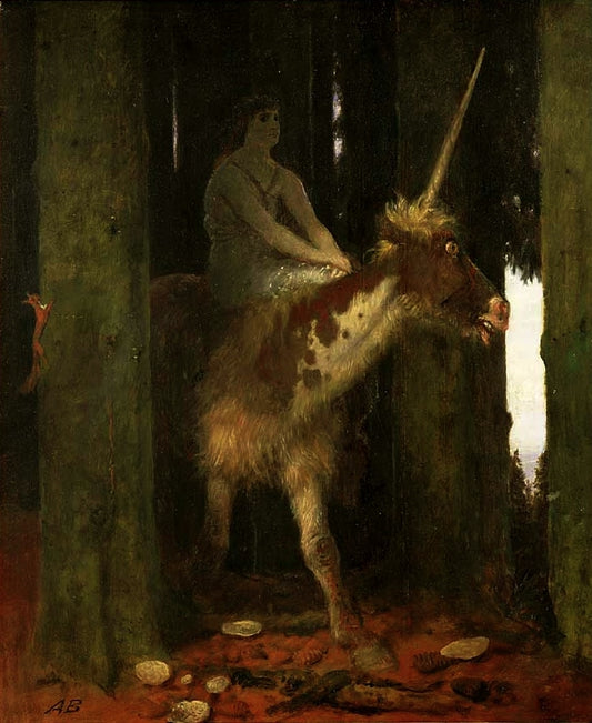Silence of the Forest, vintage artwork by Arnold Böcklin, 12x8" (A4) Poster