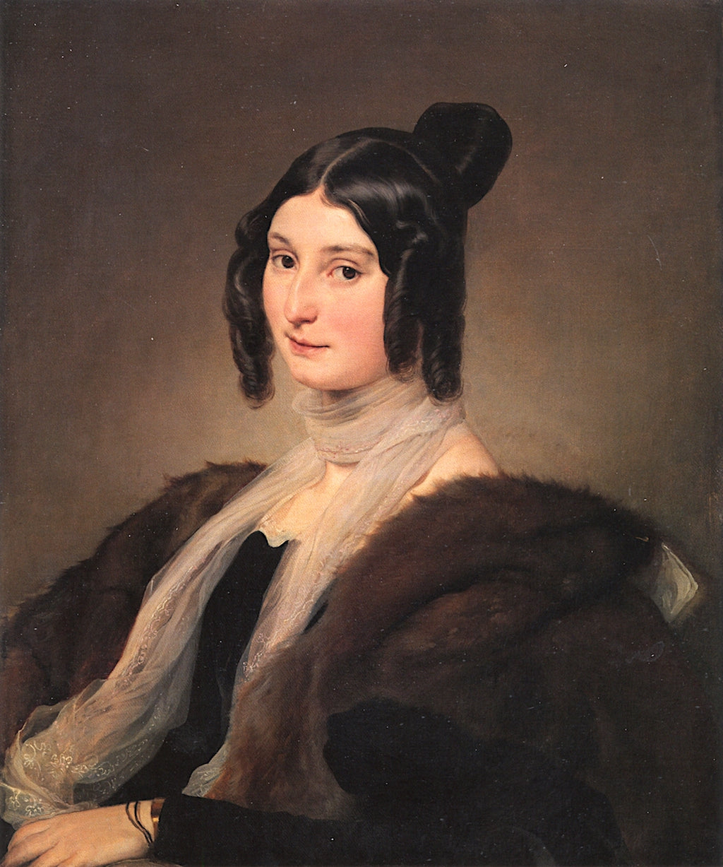 Portrait of Contessa Clara Maffei, vintage artwork by Francesco Paolo Hayez, A3 (16x12") Poster Print