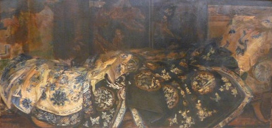 Chinese Dress, vintage artwork by Jacques-Émile Blanche, 12x8" (A4) Poster