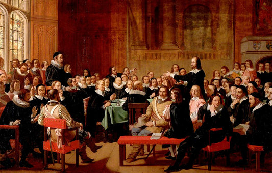 Assertion of Liberty of Conscience by  the Independents of the Westminster Assembly of Divines, 1644, vintage artwork by John Rogers Herbert, A3 (16x12") Poster Print