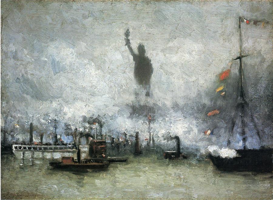 The Statue of Liberty, vintage artwork by Francis Hopkinson Smith, 12x8" (A4) Poster