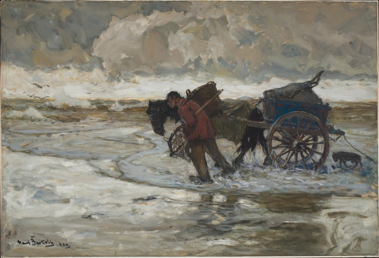 At the Dunes, vintage artwork by Hans von Bartels, 12x8" (A4) Poster