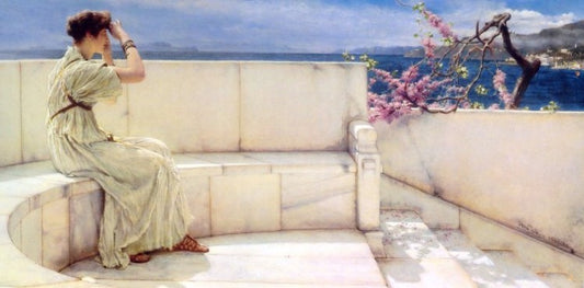 Expectations, vintage artwork by Sir Lawrence Alma-Tadema, 12x8" (A4) Poster