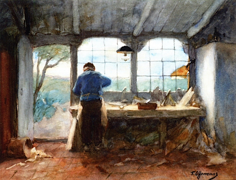 The Carpenter's Workshop by Tony Offermans,A3(16x12")Poster
