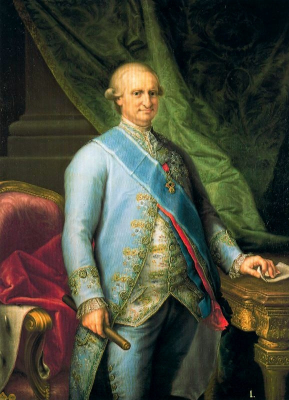 Carlos IV, vintage artwork by Francisco Bayeu y Subias, 12x8" (A4) Poster